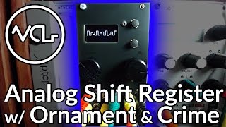 Video thumbnail for Analog Shift Register in Ornament & Crime Copier Maschine mode by Voltage Control Lab
