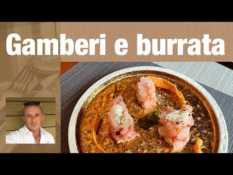 Carpaccio di gamberi rossi e burrata ricetta