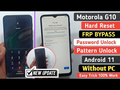 Moto G10 Hard Reset | Motorola G10 FRP Bypass Android 11 | Gmail/Google Lock Remove No Computer