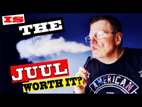 Part of a video titled Using a Juul for first time - YouTube