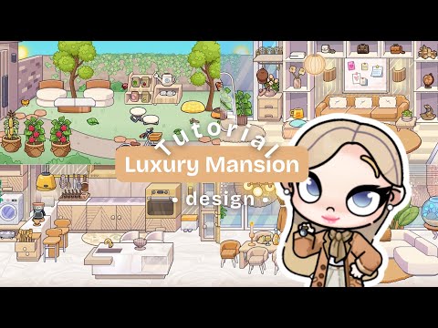 𝜗ৎ ₊˚ TUTORIAL TO DESIGN LUXURY MANSION 1st FLOOR | AVATAR WORLD .⋆˚꩜｡