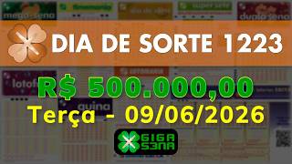 Resultado da Dia de Sorte 1223, Terça-feira, 09/06/2026