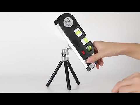 4 in 1 Multipurpose Laser Level Horizon Vertical Adjustable Standard Measuring Tape Tool