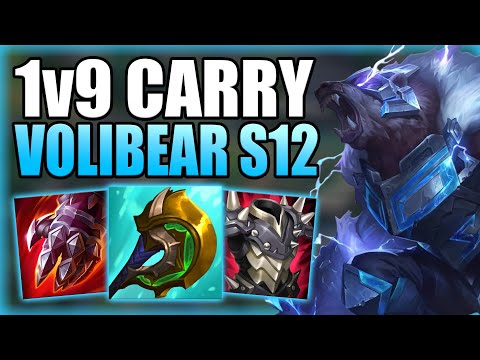 HOW TO PLAY VOLIBEAR JUNGLE & 1v9 HARD CARRY IN S12! - Best Build/Runes S+ Guide - League of Legends