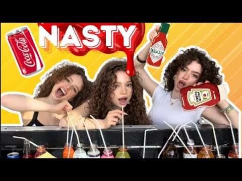 Kalogeras Sisters в Русской озвучке TRIPLET GUESS THE DRINK CHALLENGE *disgusting*
