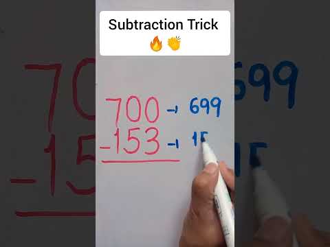 Fast Calculation Subtraction Trick #shorts #mathematics #subtractiontricks