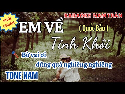 Karaoke Em Về Tinh Khôi (Hit Làn Sóng Xanh) Tone Nam | Nam Trân