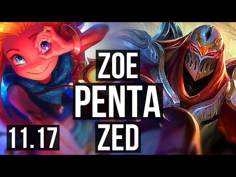 ZOE vs ZED (MID) | Penta, Rank 5 Zoe, 10/2/7 | EUW Challenger | v11.17