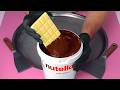 ASMR Nutella Bucket Milka White Chocolate How To Make The Best Chocolate Ice Cream Rolls Ever