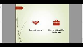 2021-2022 Bahar Dönemi Zorunlu Yaz Stajı Bilgilendirme Videosu
