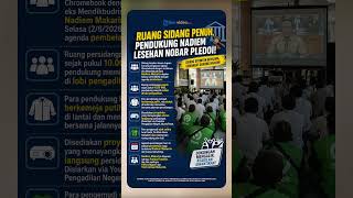 Ruang Sidang Penuh, Pendukung Nadiem Makarim Lesehan Nobar Sidang Pledoi di Lobi Pengadilan