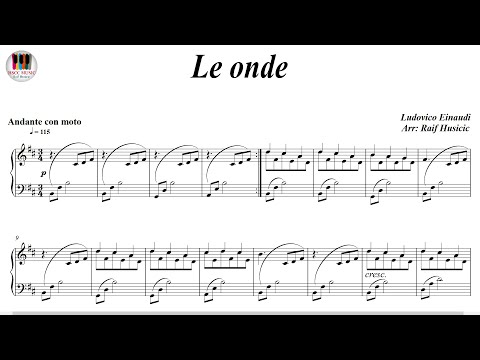 Le onde - Ludovico Einaudi, Piano Sheet Music