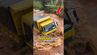 Download lagu Truck Car Swept Away by Flood #car #truck #truckover mp3