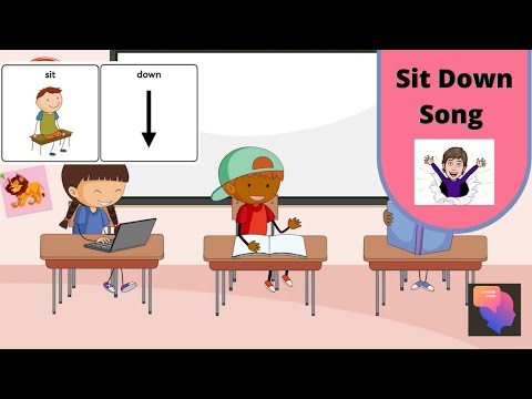 The Sit Down Song / Fun Songs for Kids/ Fluent AAC adapted video