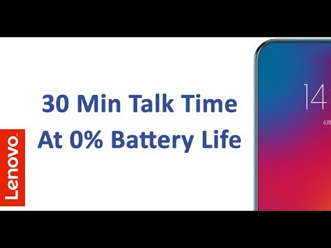 Lenovo Z5 To Offer 30 Minutes Talk Time Even At 0% Battery Life