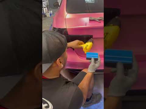 How to Tint Tail Lights 🤟 #followformore #tinting #taillights #jaguar #carwrap #pink