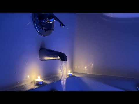 Bathtub Filling ASMR // Full Fill in Candlelight 🕯️3 Hour Loop