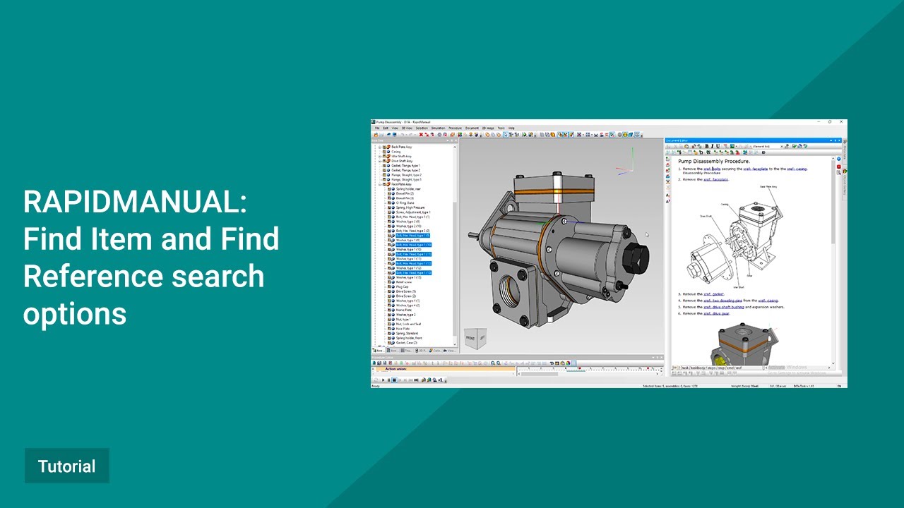 RapidManual Tutorial: Find Item and Find Reference search options