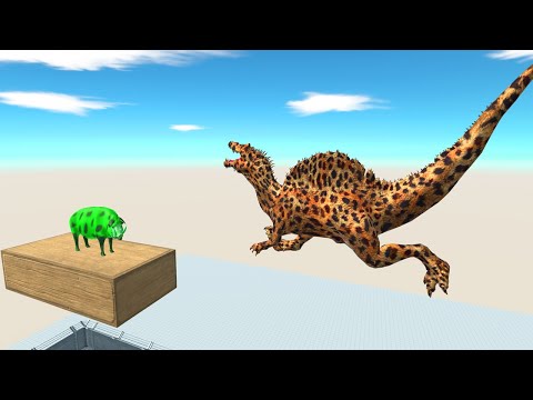 The TRAP the Spinosaurus to the wood BRIDGE - Animal Revolt Battle Simulator