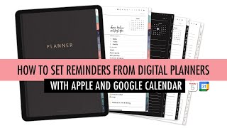 Portrait Digital Planner with Apple and Google Calendar Links + Comparison