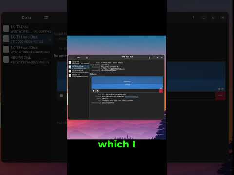 Disk Utilities on Linux #linux #gnome