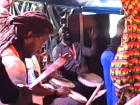 Zambezi Express dance workshop djembe / djun djun drummers at WOMAD Charlton Park 2009