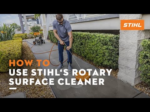How to use stihl rotary surface cleaner