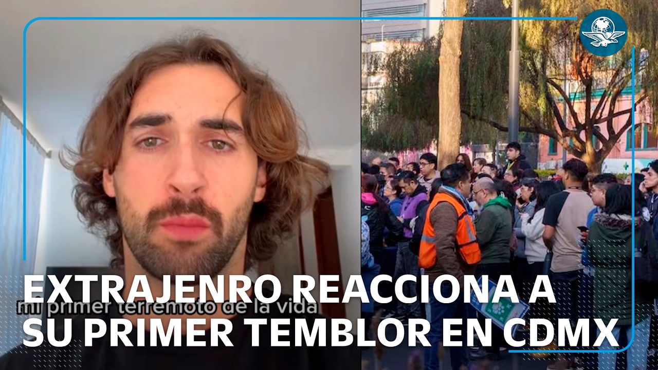 Extranjero reacciona a sismo en CDMX y se viraliza; lo regañan por comprar pan dulce “pal susto”