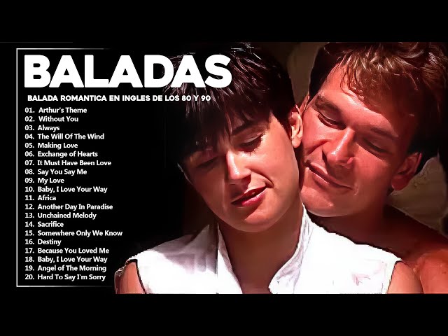 Las 100 Mejores Baladas Romanticas En Ingles De Los 80 90 Mix - Musica Romantica De Amor SDDEFAULT Thumbnail