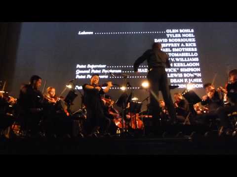 Wordless Music Orchestra and Jonny Greenwood - There will be Blood closing credits - front row