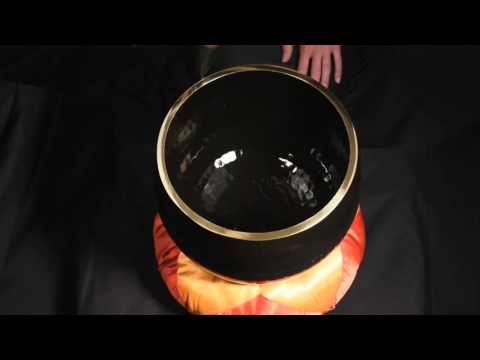 11" Black Ching bowl (Temple Bowl Gong) - Example - Unlimited Singing Bowls