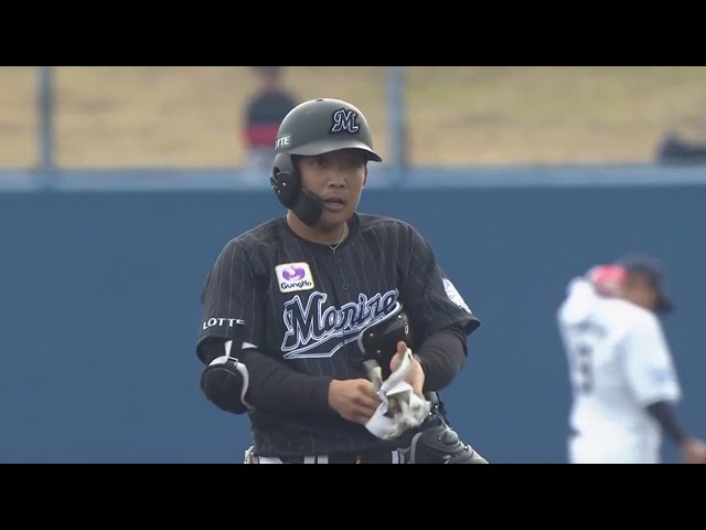 【練習試合】打撃好調!! マリーンズ・菅野がタイムリー2ベースヒットを放ち先制‼ 2020/2/22 L-M