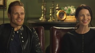 EXCLUSIVE: 'Outlander' Stars Sam Heughan and Caitriona Balfe Spill on 'More Complex' Season 2!