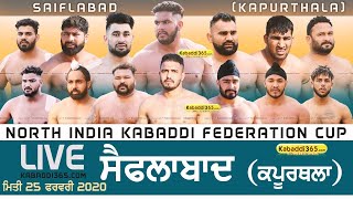 Saiflabad (Kapurthala) North India Kabaddi Federation Cup 25 Feb 2020