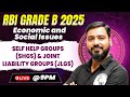 RBI Grade B 2025 ESI Self Help Groups SHGs Joint Liability Groups JLGs By Ashish Sir