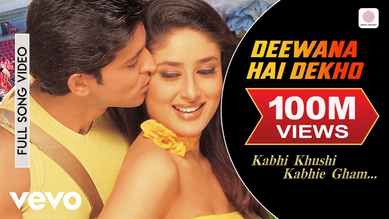 Deewana Hai Dekho Hindi English| Alka Yagnik Sonu Nigam Lyrics