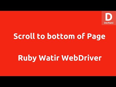 Scroll to bottom of Page Watir WebDriver