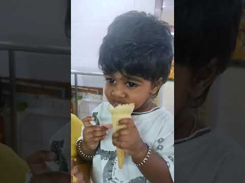 Vihaan eating Cone Ice-cream 😋....... But without Ice-cream 😂😂