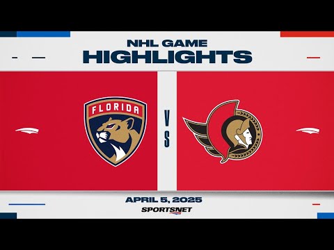 NHL Highlights | Panthers vs. Senators - April 5, 2025