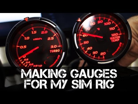 Building a Boost, Water Temp & Tachometer Gauge System for the Simulator