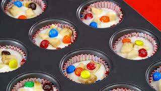 M&M'S Peanut Butter Minis Banana Cups