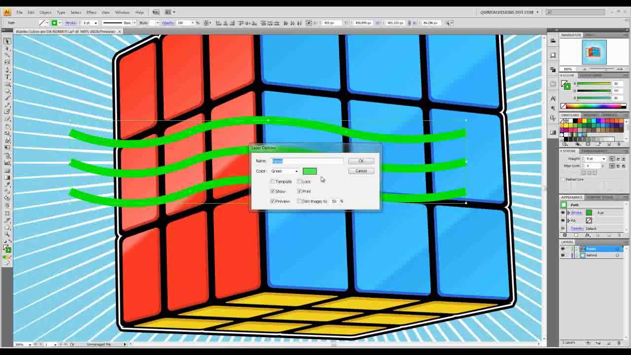 Create a Stylized, Vector Rubik's Cube - Part 2