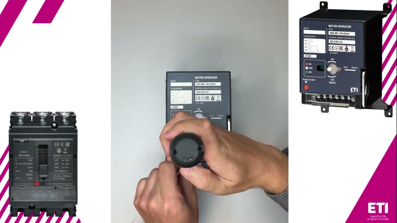 Автоматический выключатель корпусной NBS-TMS 100/3L 100A (36kA, (0.8-1)In/фикс.) 3P ETI (4673007)