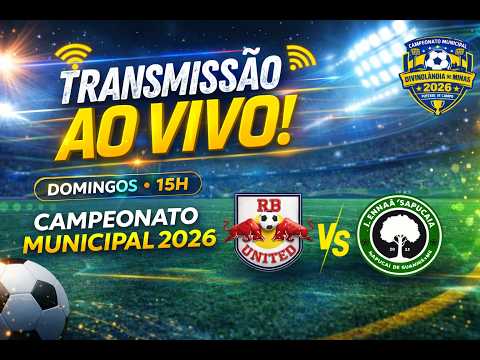 AO VIVO: RB UNITED X UNIÃO SAPUCAIA |  CAMPEONATO MUNICIPAL DIVINOLÂNDIA DE MINAS 2026 | 5ª RODADA
