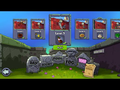 PLANTS VS ZOMBIES (ROOF) LEVEL 3
