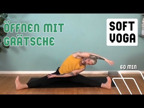 ⏰ 60:00 Minuten Softyoga | Öffnen durch Grätsche | einfache Yogastunde für alle | sanftes Yoga