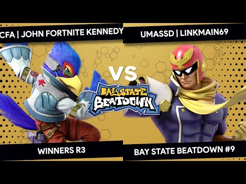 Bay State Beatdown #9 - John Fortnite Kennedy (Falco) vs LinkMain69 (Falcon) - Winners R3