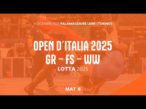 🤼‍♂️ Lotta 👉 Open d'Italia GR - WW - FS 2025 🔴 Mat B