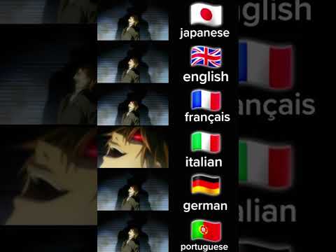 Light's laugh in different languages #anime #animeedit  #shorts