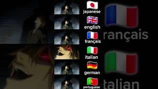 Light's laugh in different languages #anime #animeedit  #shorts